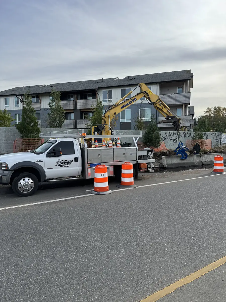Roadside barrier and utility work