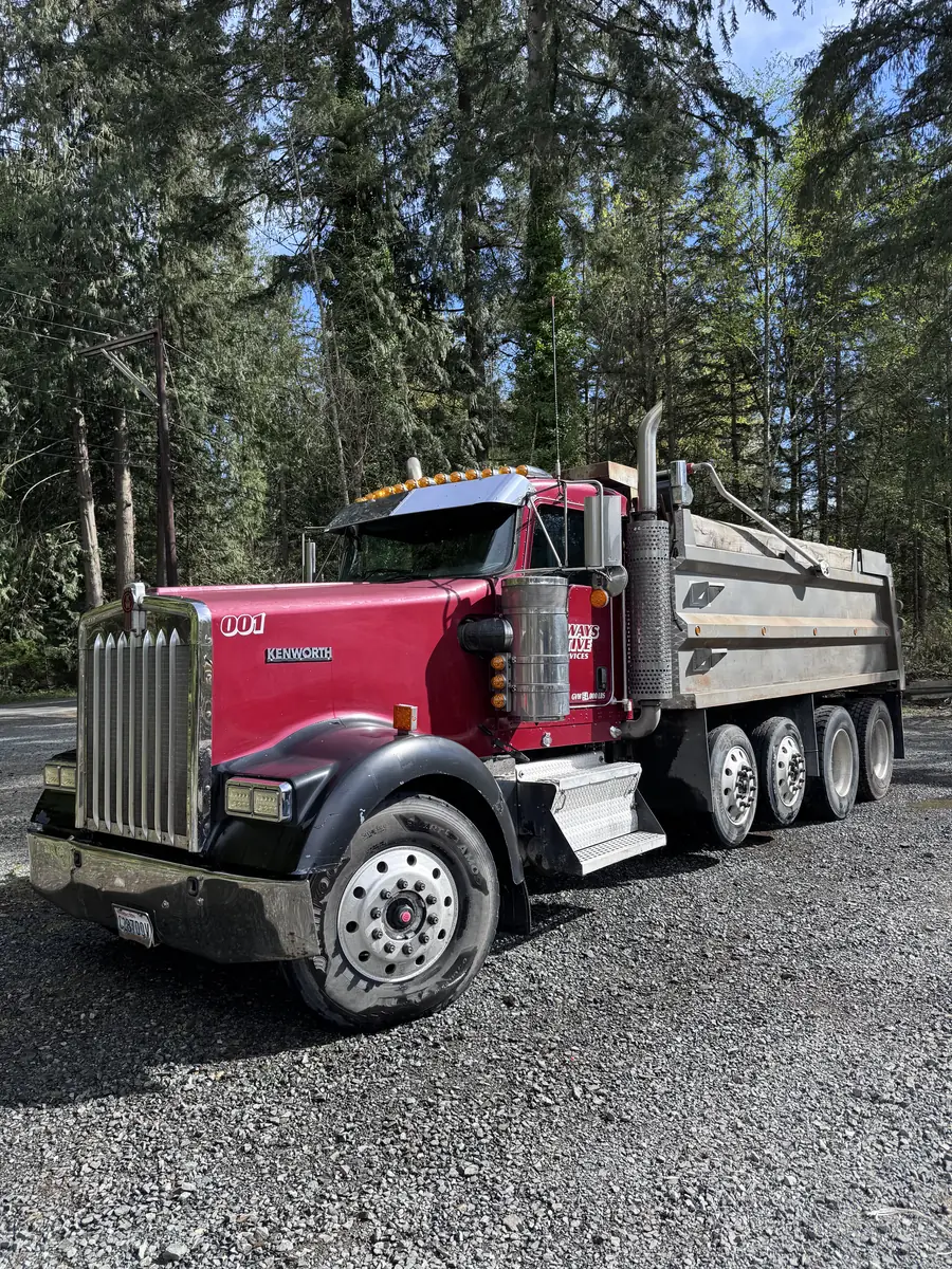 Part of the Always Active dump-truck fleet