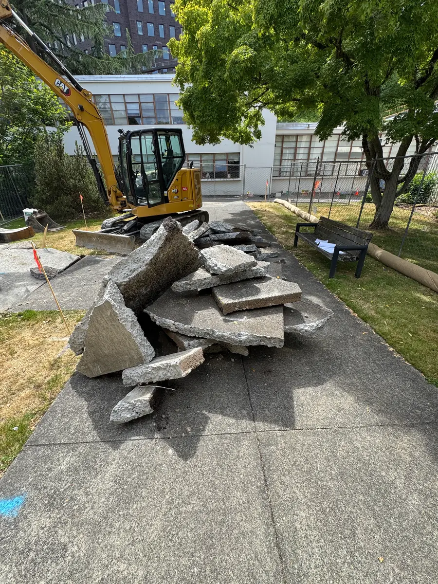 Sidewalk demolition and removal